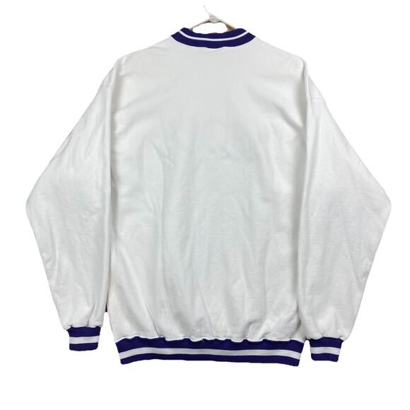 Vintage 90s LA Loving GOLF Sweatshirt XL White Purple USA Made Embroidered - Picture 6 of 12